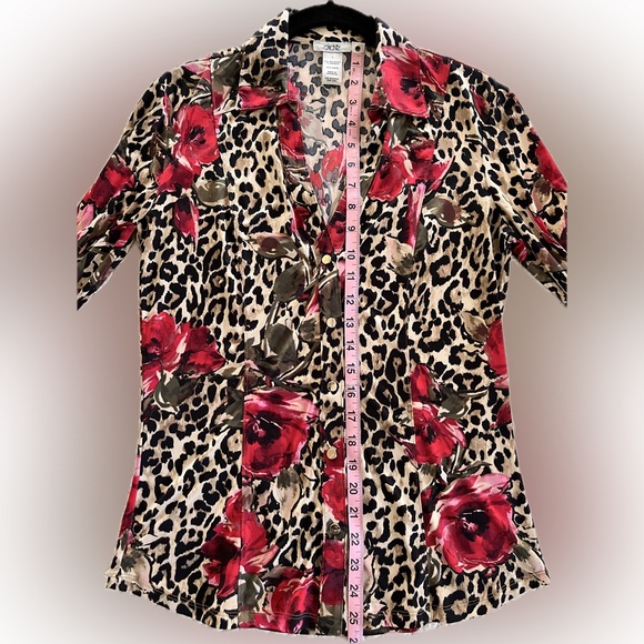 Cache Animal Print Blouse Size S - Picture 2 of 7